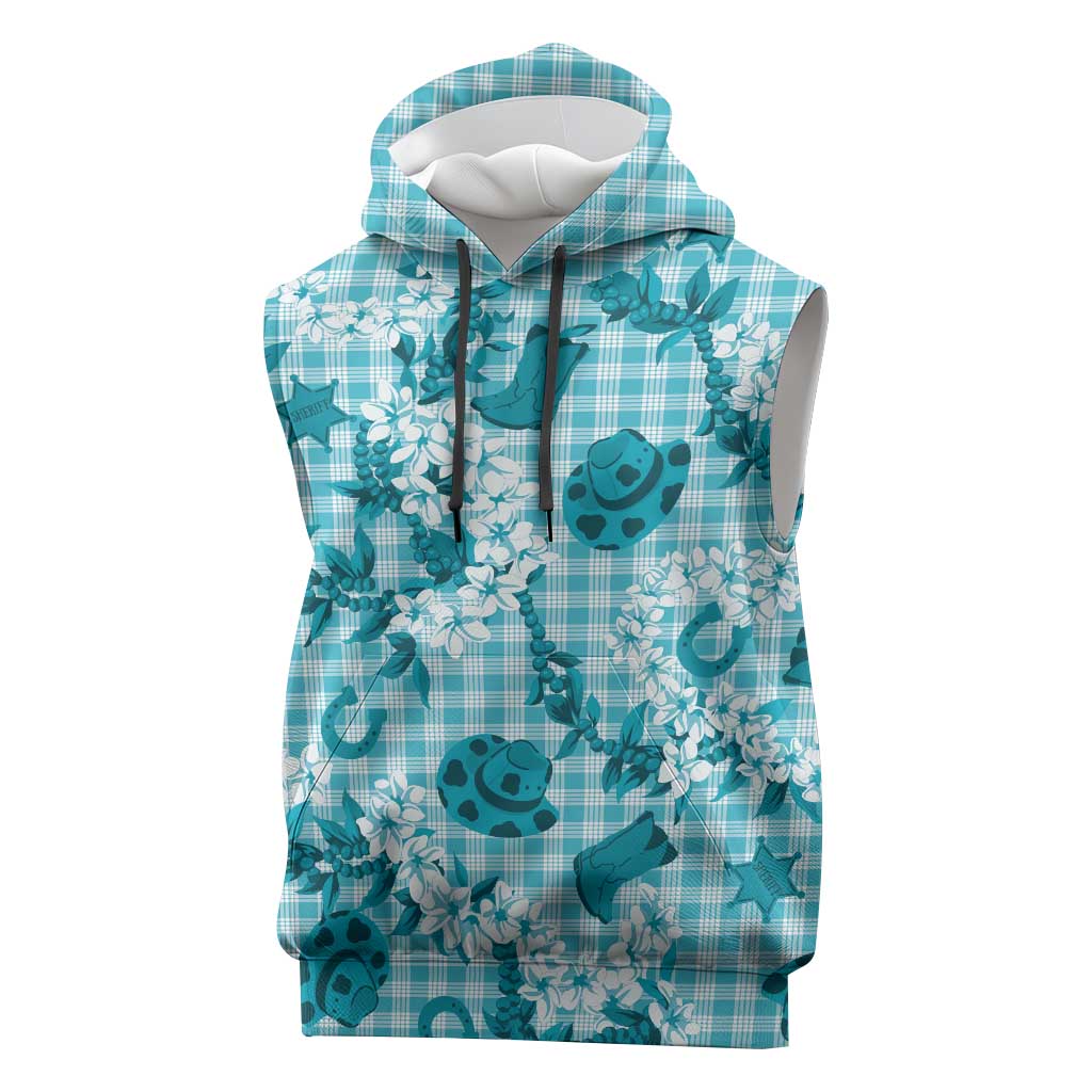 Mokihana Maile Ilima Leis Paniolo Palaka Sleeveless Hoodie Hawaiian Polu Opa Spirit - Polynesian Pride