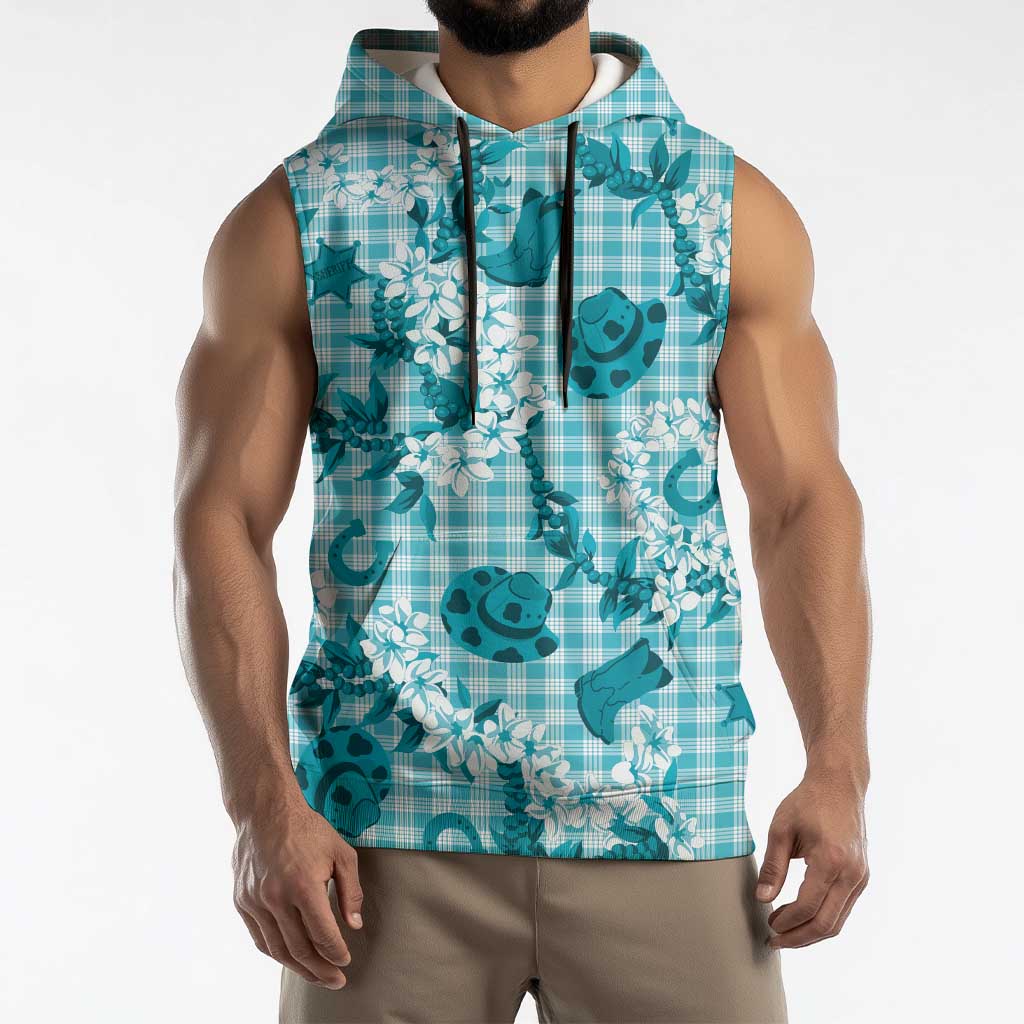 Mokihana Maile Ilima Leis Paniolo Palaka Sleeveless Hoodie Hawaiian Polu Opa Spirit - Polynesian Pride