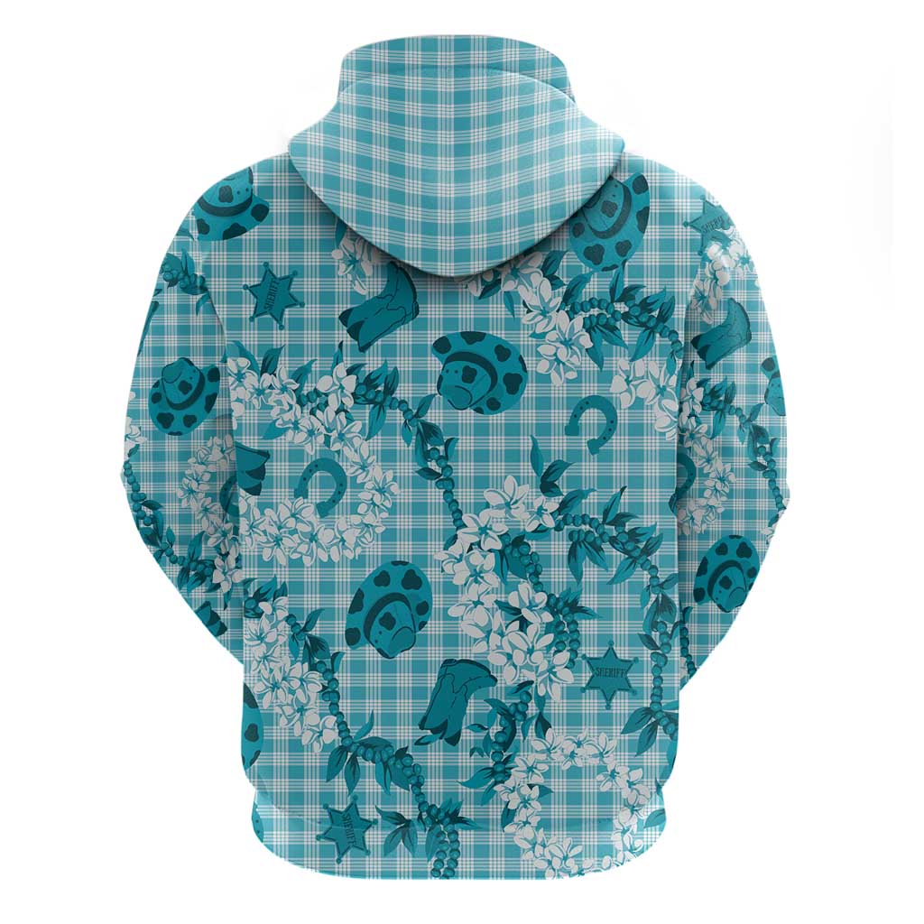 Mokihana Maile Ilima Leis Paniolo Palaka Zip Hoodie Hawaiian Polu Opa Spirit - Polynesian Pride