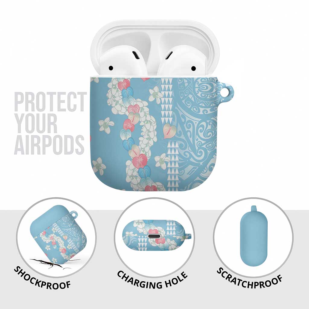 Blue Hawaii Anthurium Plumeria Lei AirPods Case