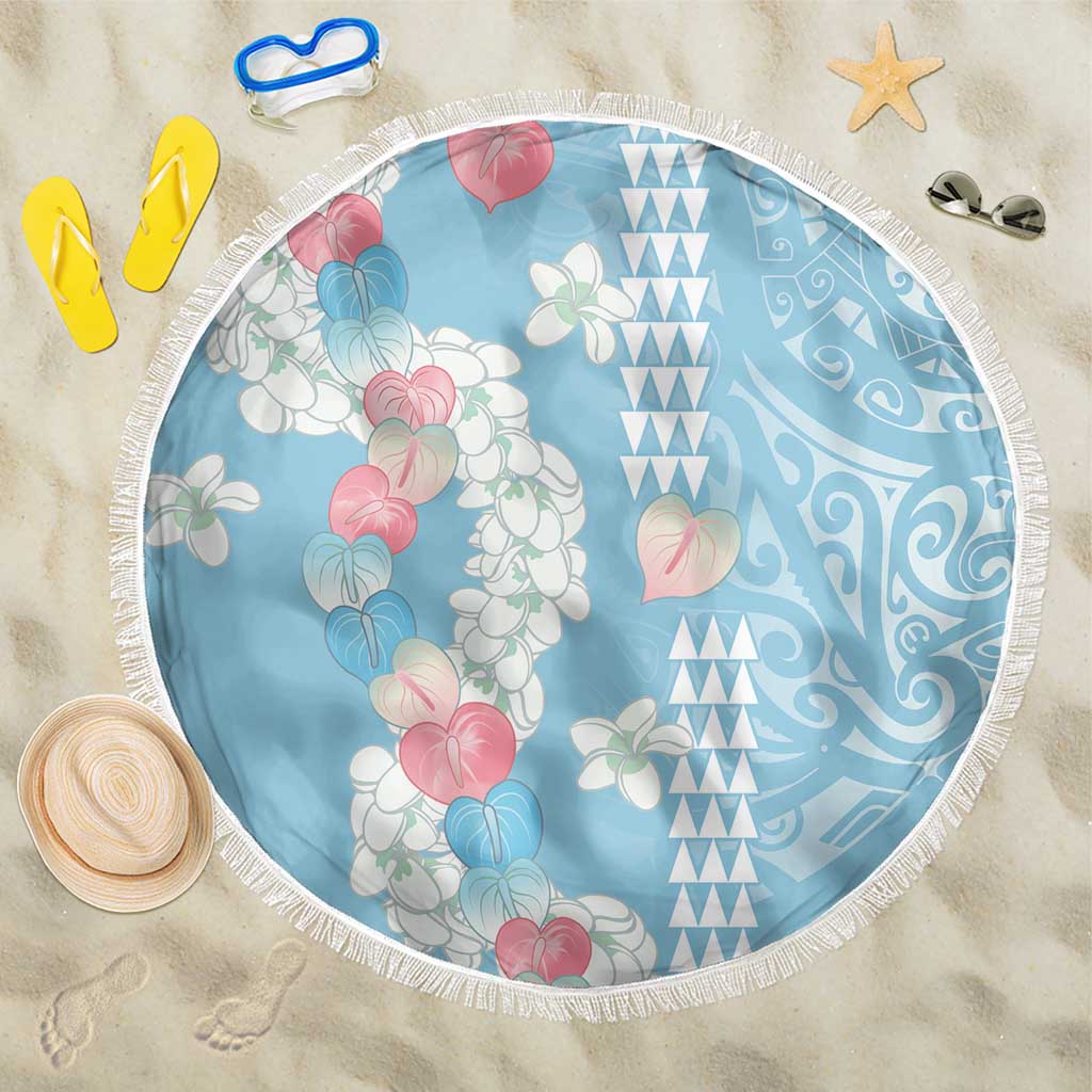 Blue Hawaii Anthurium Plumeria Lei Beach Blanket