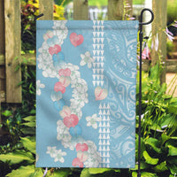 Blue Hawaii Anthurium Plumeria Lei Garden Flag