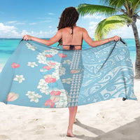 Blue Hawaii Anthurium Plumeria Lei Sarong