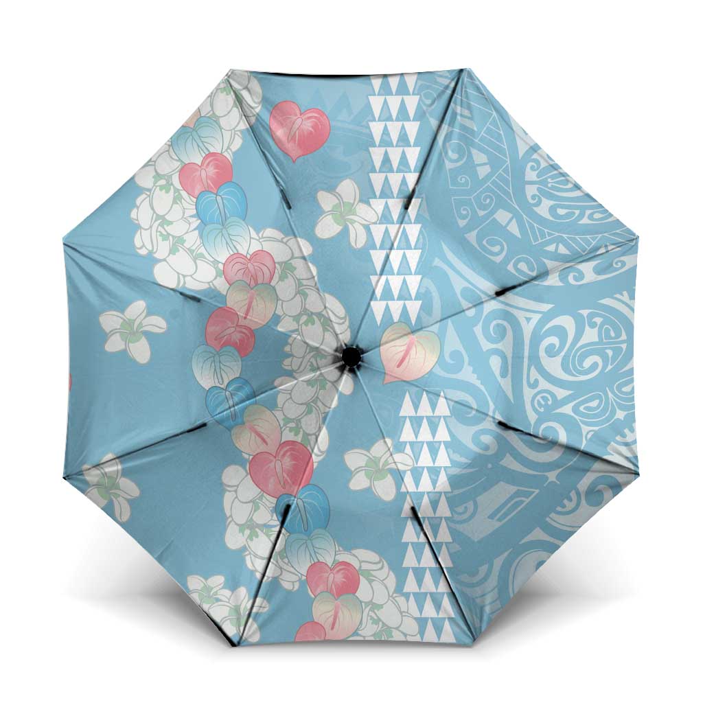 Blue Hawaii Anthurium Plumeria Lei Umbrella