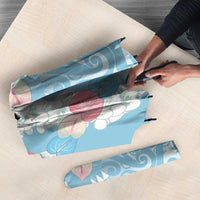 Blue Hawaii Anthurium Plumeria Lei Umbrella