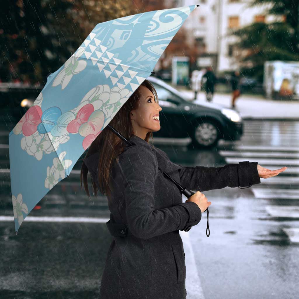 Blue Hawaii Anthurium Plumeria Lei Umbrella