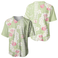 Leaf Green Hawaii Anthurium Plumeria Lei Baseball Jersey