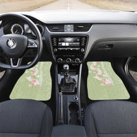 Leaf Green Hawaii Anthurium Plumeria Lei Car Mats