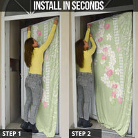 Leaf Green Hawaii Anthurium Plumeria Lei Door Cover