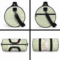 Leaf Green Hawaii Anthurium Plumeria Lei Duffle Bag LT9 - Polynesian Pride