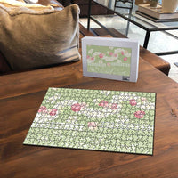 Leaf Green Hawaii Anthurium Plumeria Lei Puzzle