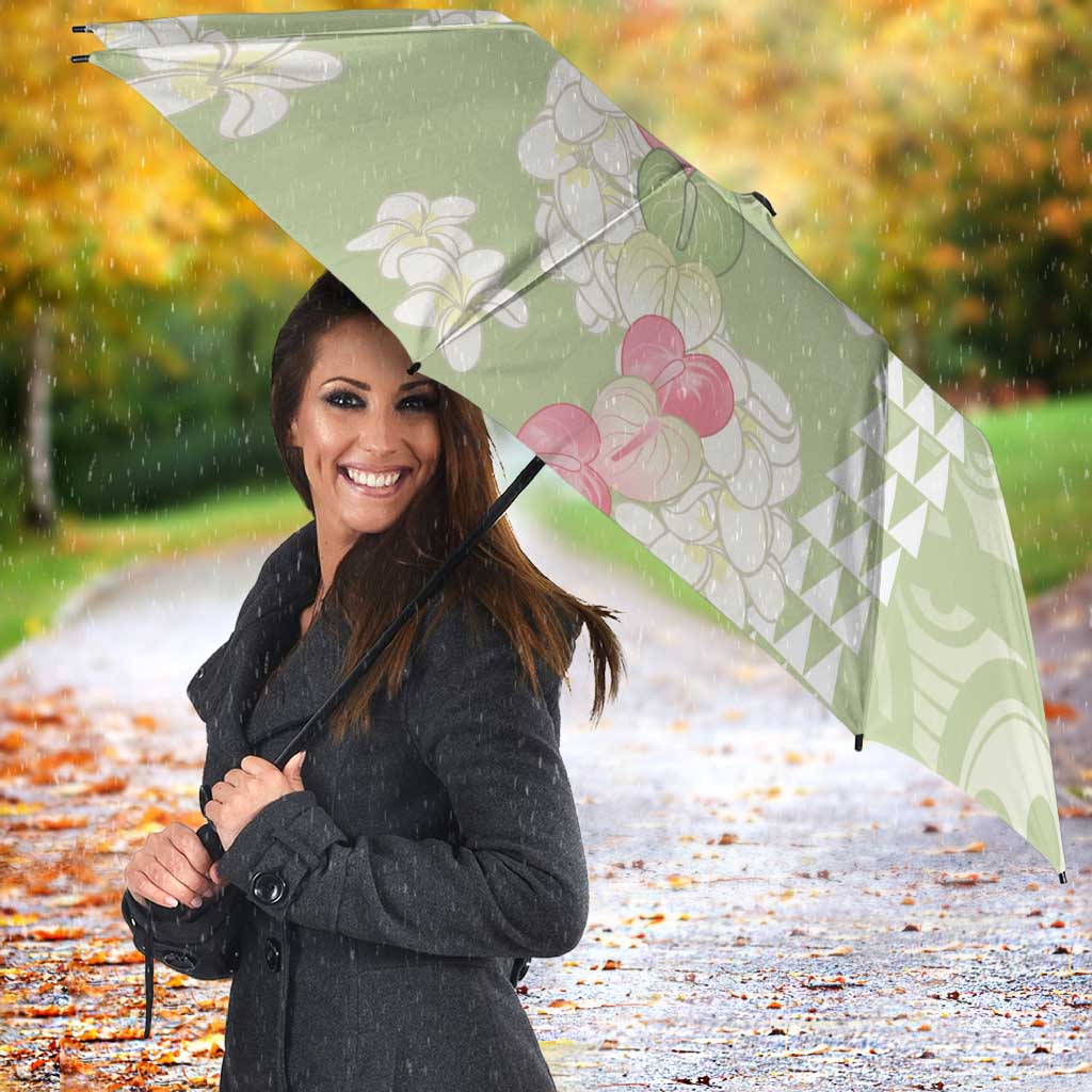 Leaf Green Hawaii Anthurium Plumeria Lei Umbrella LT9 - Polynesian Pride