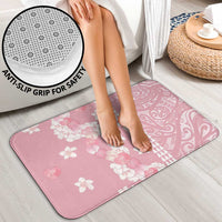 Soft Pink Hawaii Anthurium Plumeria Lei Bathroom Set