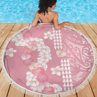 Soft Pink Hawaii Anthurium Plumeria Lei Beach Blanket
