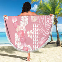 Soft Pink Hawaii Anthurium Plumeria Lei Beach Blanket