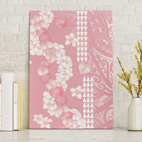 Soft Pink Hawaii Anthurium Plumeria Lei Canvas Wall Art