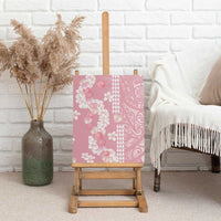 Soft Pink Hawaii Anthurium Plumeria Lei Canvas Wall Art