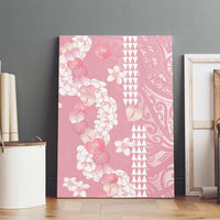 Soft Pink Hawaii Anthurium Plumeria Lei Canvas Wall Art