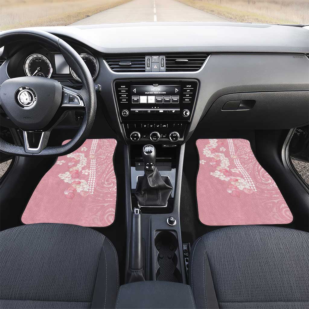 Soft Pink Hawaii Anthurium Plumeria Lei Car Mats