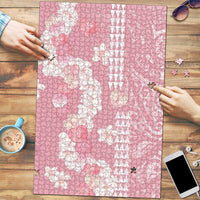 Soft Pink Hawaii Anthurium Plumeria Lei Puzzle