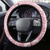 Soft Pink Hawaii Anthurium Plumeria Lei Steering Wheel Cover LT9 - Polynesian Pride