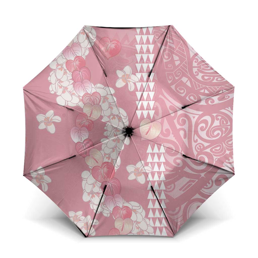 Soft Pink Hawaii Anthurium Plumeria Lei Umbrella