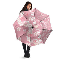 Soft Pink Hawaii Anthurium Plumeria Lei Umbrella
