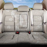 Suede Beige Hawaii Anthurium Plumeria Lei Back Car Seat Cover LT9 One Size Beige - Polynesian Pride