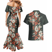 Hawaii Tartan With Hibiscus Couples Matching Mermaid Dress and Hawaiian Shirt Polynesian Pattern Vintage LT9 - Polynesian Pride