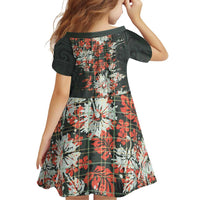 Hawaii Tartan With Hibiscus Family Matching Off Shoulder Maxi Dress and Hawaiian Shirt Polynesian Pattern Vintage LT9 - Polynesian Pride