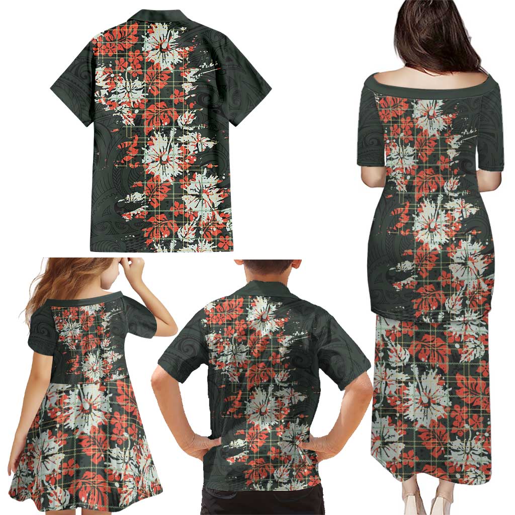 Hawaii Tartan With Hibiscus Family Matching Puletasi and Hawaiian Shirt Polynesian Pattern Vintage LT9 - Polynesian Pride
