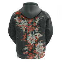 Hawaii Tartan With Hibiscus Hoodie Polynesian Pattern Vintage LT9 - Polynesian Pride