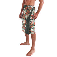 Hawaii Tartan With Hibiscus Lavalava Polynesian Pattern Vintage