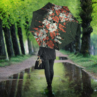 Hawaii Tartan With Hibiscus Umbrella Polynesian Pattern Vintage