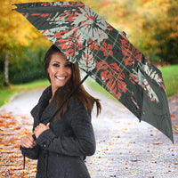 Hawaii Tartan With Hibiscus Umbrella Polynesian Pattern Vintage