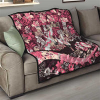 Japanese Hawaiian Crane Quilt Soft Pink Tapa Patchwork Pattern