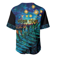 Matariki Te Tau Hou Maori Baseball Jersey New Zealand Silver Fern Night Starry Sky LT9 - Polynesian Pride