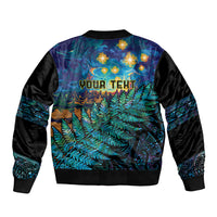 Matariki Te Tau Hou Maori Bomber Jacket New Zealand Silver Fern Night Starry Sky LT9 - Polynesian Pride