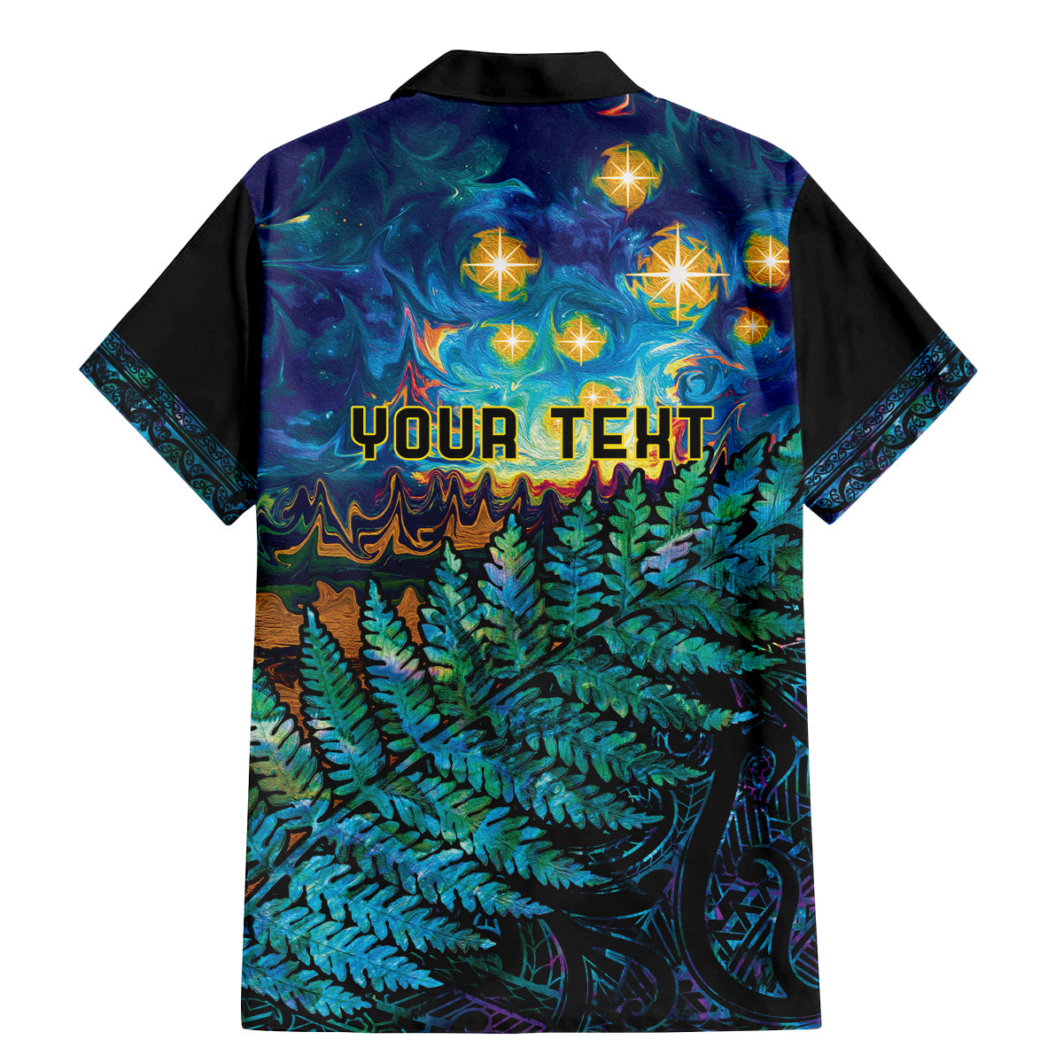 Matariki Te Tau Hou Maori Family Matching Mermaid Dress and Hawaiian Shirt New Zealand Silver Fern Night Starry Sky LT9 - Polynesian Pride