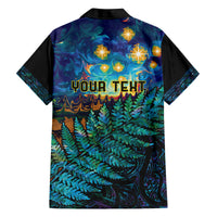Matariki Te Tau Hou Maori Family Matching Tank Maxi Dress and Hawaiian Shirt New Zealand Silver Fern Night Starry Sky LT9 - Polynesian Pride