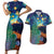 Personalised New Zealand Matariki Art Star Couples Matching Short Sleeve Bodycon Dress and Hawaiian Shirt Koru Fern Night Starry Sky