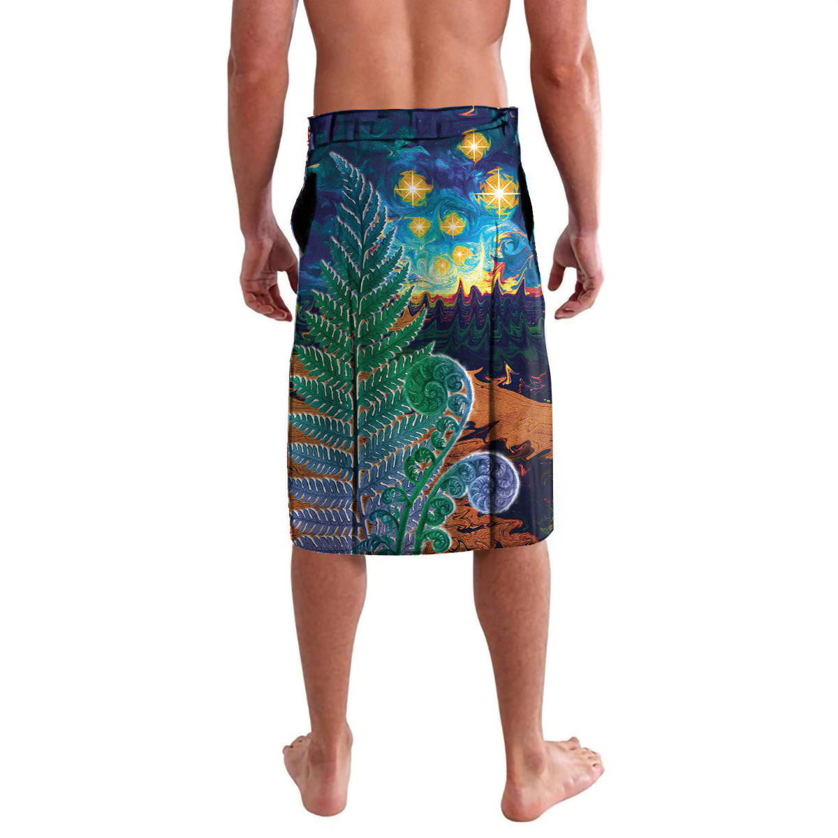 Personalised New Zealand Matariki Art Star Lavalava Koru Fern Night Starry Sky