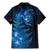 New Zealand Matariki Family Matching Mermaid Dress and Hawaiian Shirt Blue Milky Way Stars Night Sky LT9 - Polynesian Pride