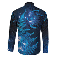 New Zealand Matariki Family Matching Mermaid Dress and Hawaiian Shirt Blue Milky Way Stars Night Sky LT9 - Polynesian Pride