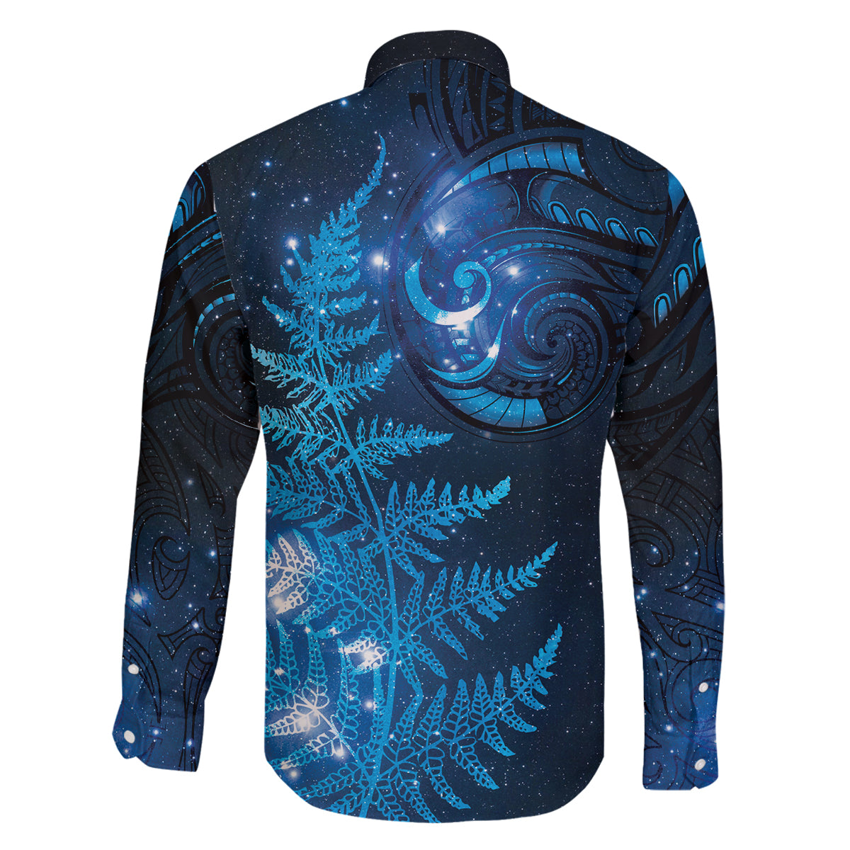 New Zealand Matariki Family Matching Summer Maxi Dress and Hawaiian Shirt Blue Milky Way Stars Night Sky LT9 - Polynesian Pride
