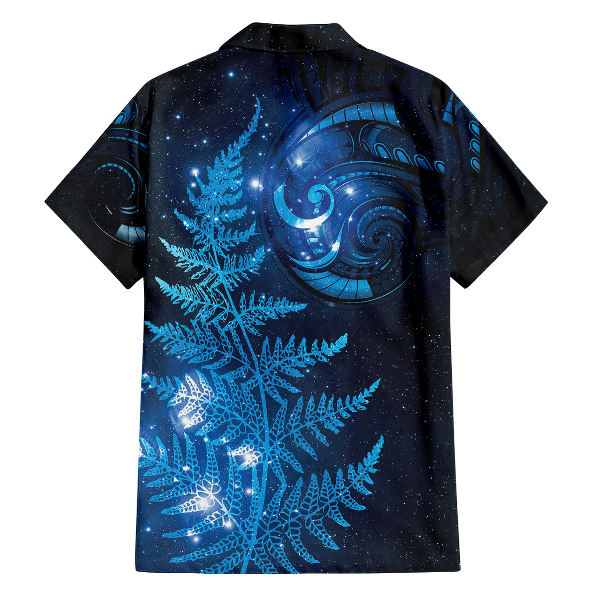 New Zealand Matariki Family Matching Tank Maxi Dress and Hawaiian Shirt Blue Milky Way Stars Night Sky LT9 - Polynesian Pride