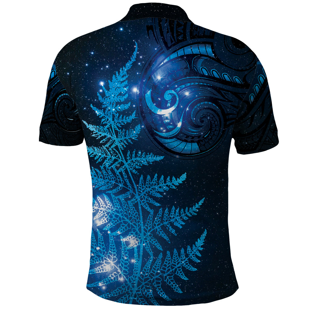 New Zealand Matariki Polo Shirt Blue Milky Way Stars Night Sky LT9 - Polynesian Pride