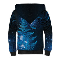 New Zealand Matariki Sherpa Hoodie Blue Milky Way Stars Night Sky LT9 - Polynesian Pride