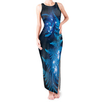 New Zealand Matariki Tank Maxi Dress Blue Milky Way Stars Night Sky LT9 Women Blue - Polynesian Pride