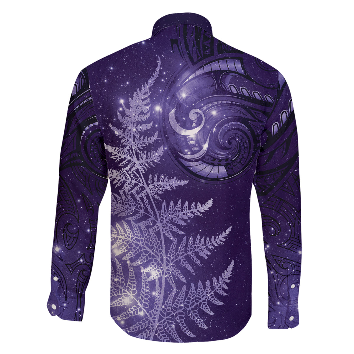 New Zealand Matariki Family Matching Short Sleeve Bodycon Dress and Hawaiian Shirt Purple Milky Way Stars Night Sky LT9 - Polynesian Pride